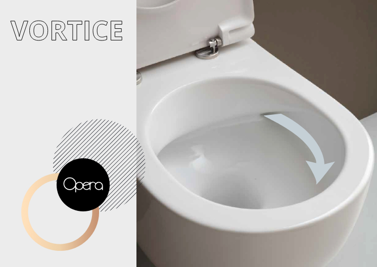 Wc con scarico a vortice